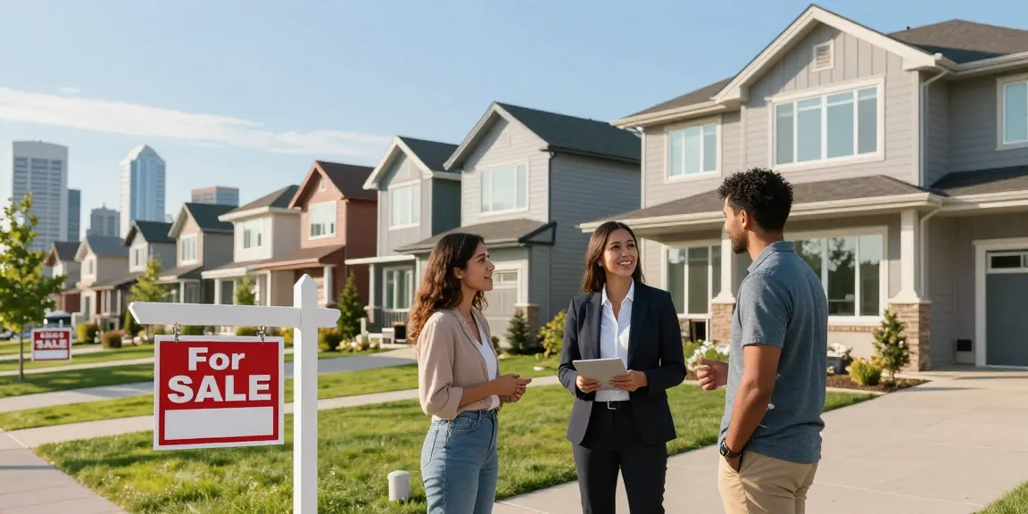Explore the vibrant Edmonton real estate market with a friendly agent in a lively neighborhood.