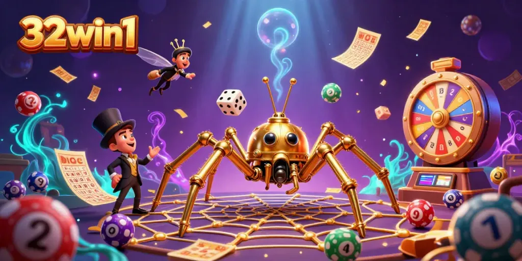 Engage in thrilling gameplay at 32win1 with an ultra-detailed steampunk casino scene featuring vibrant elements.